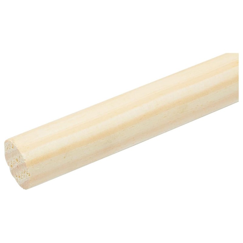 NATURAL WOODEN BROOM HANDLE 120 CM