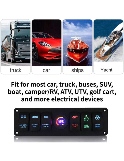 USB 017 CAR LED SWITCH PANEL