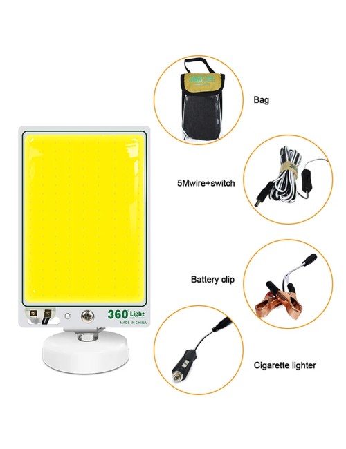 TM-09 COB 150W كشاف سنارة قاعدة مغناطيس