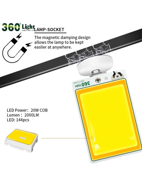 TM-09 COB 150W كشاف سنارة قاعدة مغناطيس