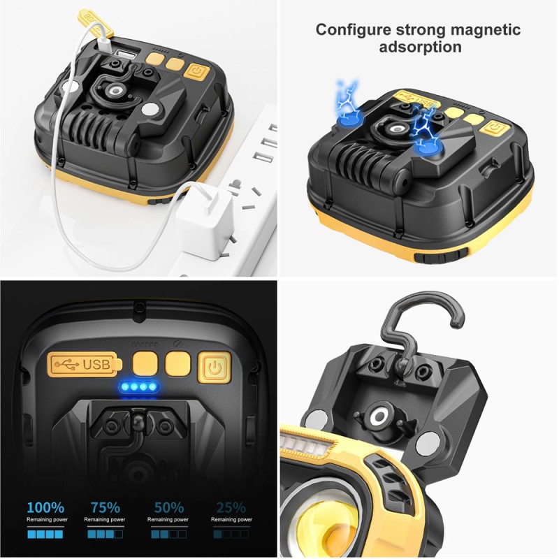 TW-1059 COB كشاف مربع متعدد الاستخدامات 3لمبة