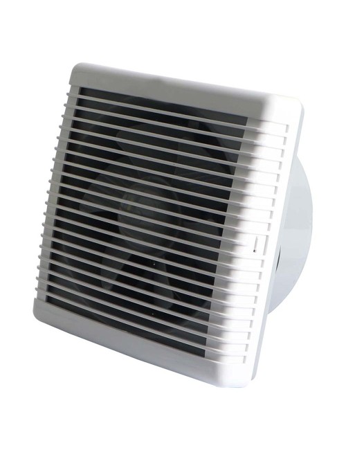 SQUARE EXH. FAN 8" DOUBLE SHUT&ROUND MEDIA
