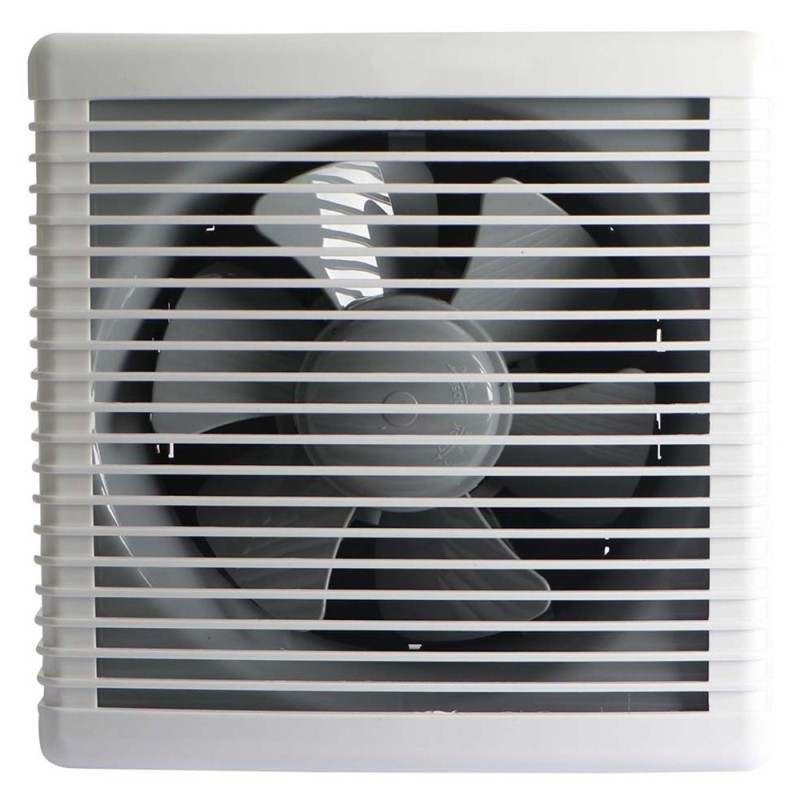 SQUARE EXH. FAN 8" DOUBLE SHUT&ROUND MEDIA