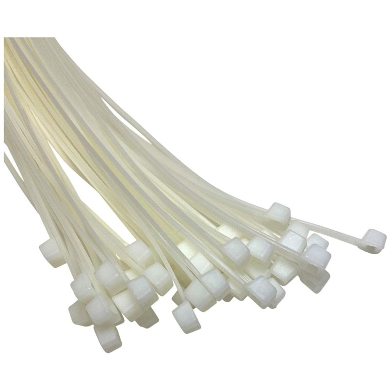 JAS NYLON CABLE TIE WHITE 4.8 X 350 MM 50PCS