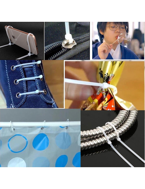 كيبل تايد ابيض 4.8 × 370 باكت 50 حبة JAS