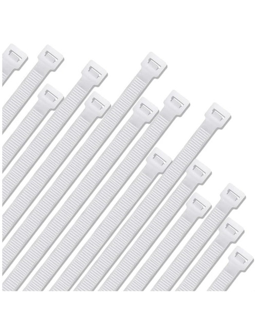 JAS NYLON CABLE TIE WHITE 7.6 X 350 MM 50PCS