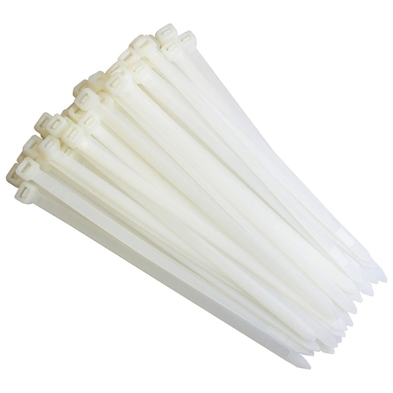 JAS NYLON CABLE TIE WHITE 7.6 X 500 MM 50PCS