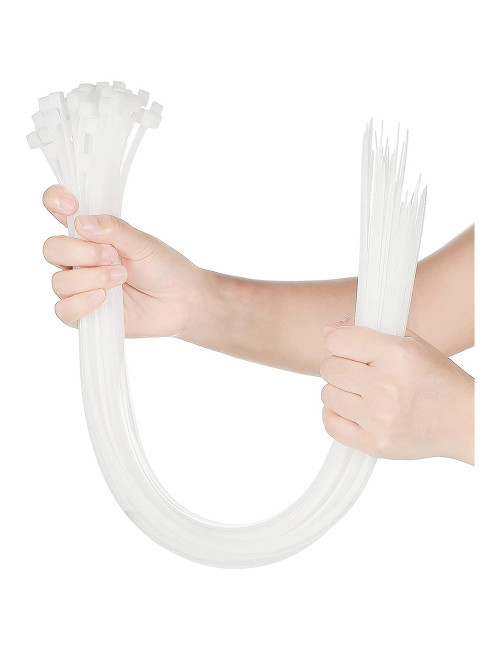 JAS NYLON CABLE TIE WHITE 8.8 X 500 MM 50PCS