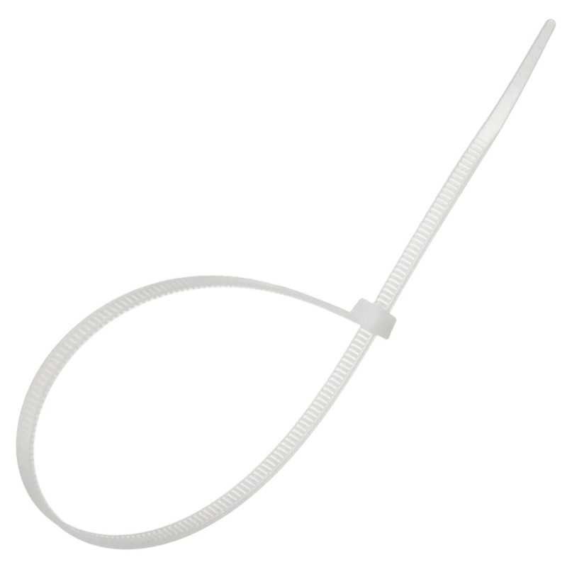 JAS NYLON CABLE TIE WHITE 4.8 X 200 MM 50PCS