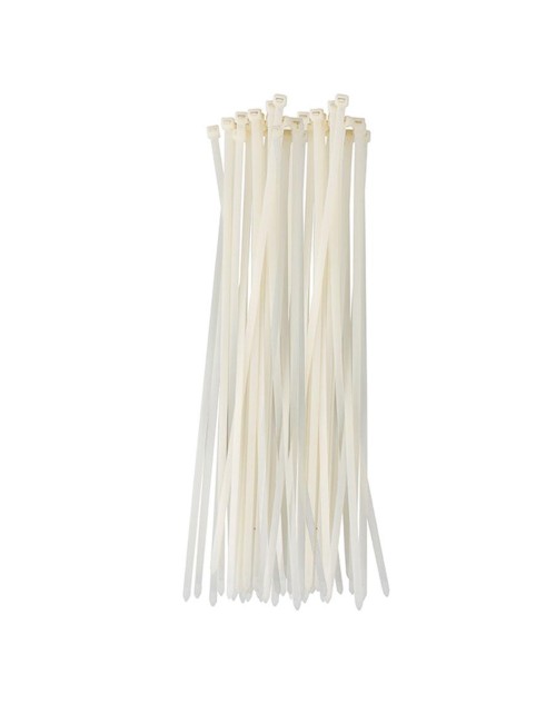 JAS NYLON CABLE TIE WHITE 2.5 X 200 MM 50PCS