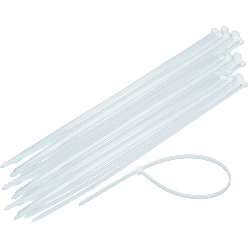 JAS NYLON CABLE TIE WHITE 3.6 X 150 50PCS