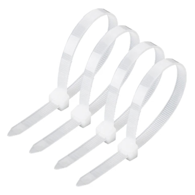 JAS NYLON CABLE TIE WHITE 3.6 X 200 MM 50PCS
