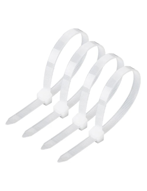 JAS NYLON CABLE TIE WHITE 3.6 X 200 MM 50PCS