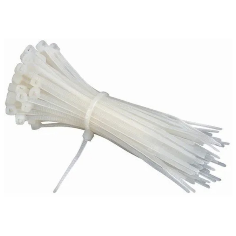 JAS NYLON CABLE TIE WHITE 3.6 X 200 MM 50PCS