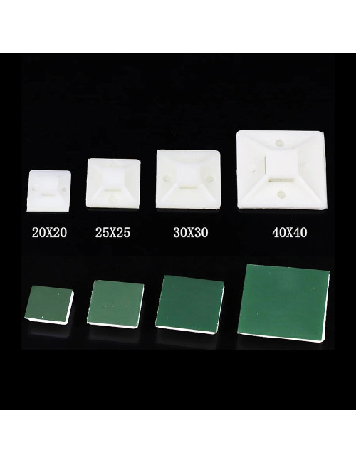 JAS TIE MOUNT WHITE 20 X 20 MM 50PCS