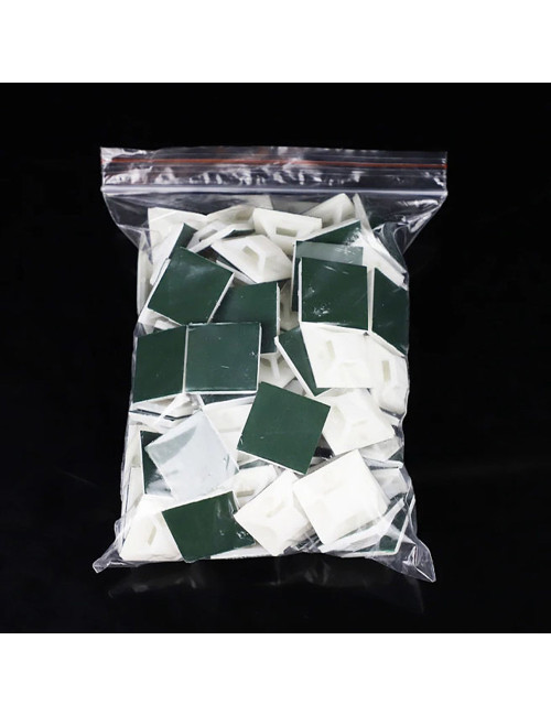 JAS TIE MOUNT WHITE 25 X 25 MM 50PCS