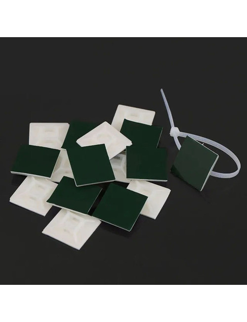 JAS TIE MOUNT WHITE 30 X 30 MM 50PCS