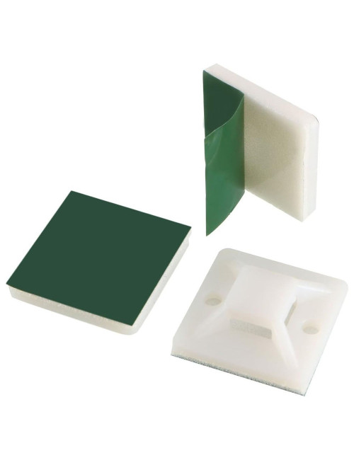 JAS TIE MOUNT WHITE 40 X 40 MM 50PCS