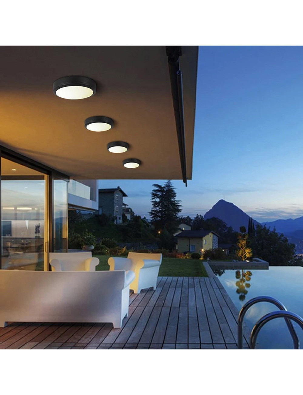 Bulk Head Round 12W 3000K