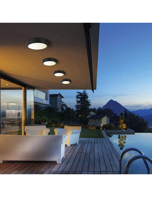 Bulk Head Round 12W 3000K