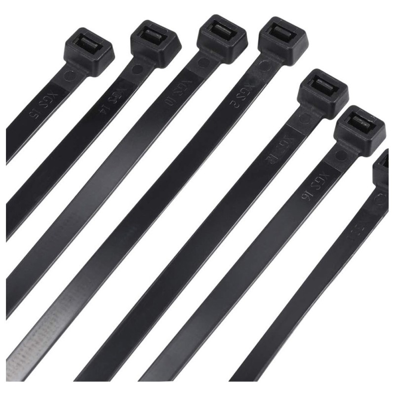 JAS NYLON CABLE TIE BLACK 7.6 X 400 MM 50PCS