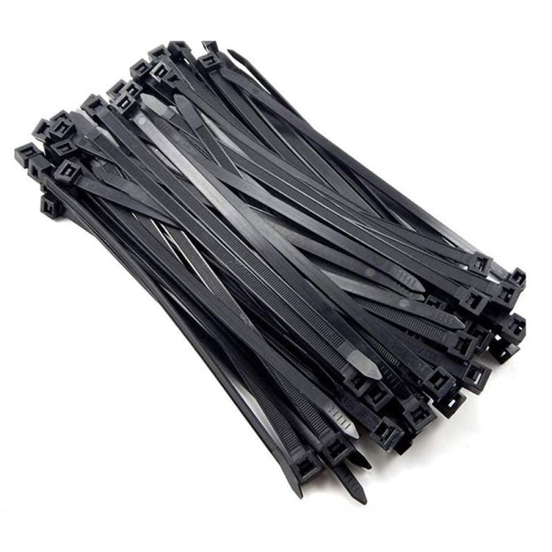 JAS NYLON CABLE TIE BLACK 7.6 X 400 MM 50PCS