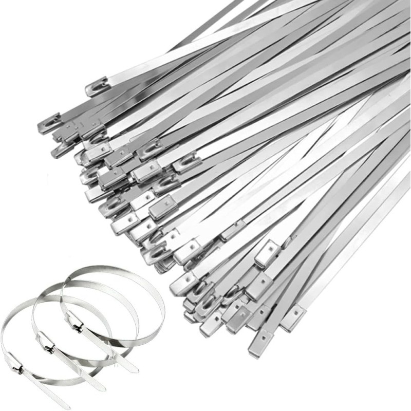 JAS STAINLESS STEEL CABLE TIE W/O COATED 4.6 X 200 MM 50PCS