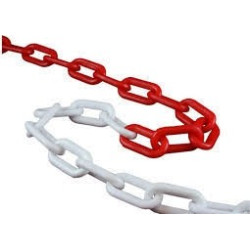 سلسلة بلاستيك أبيض و أحمر 6 ملي* 20 يارد- CHN
