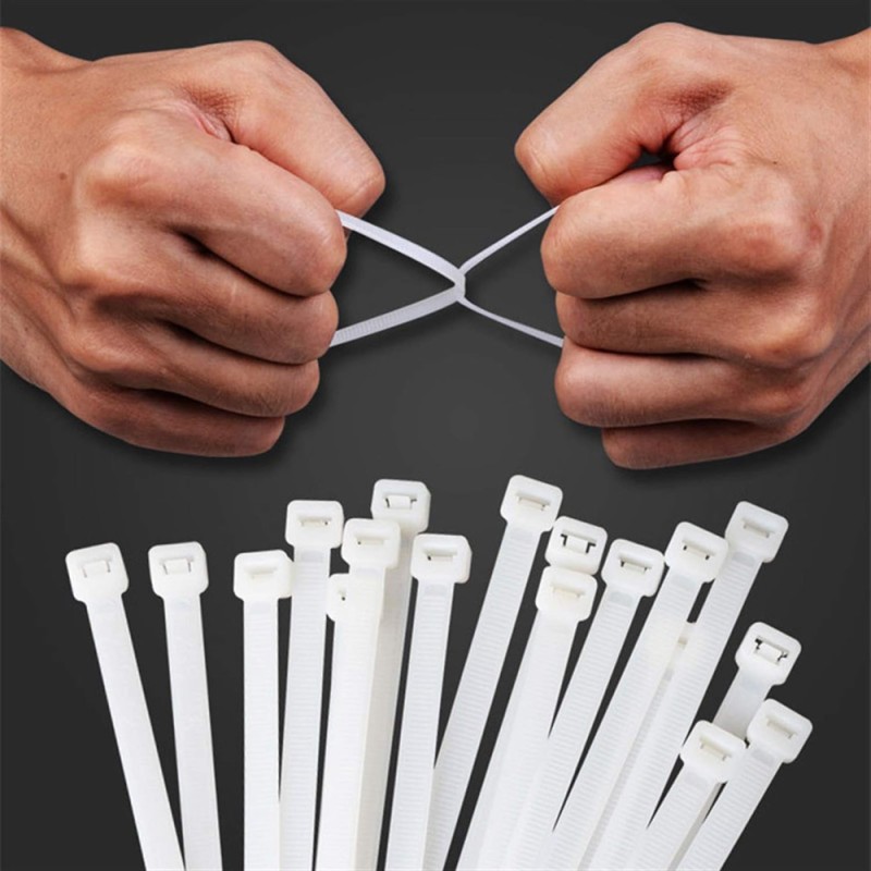 JAS NYLON CABLE TIE WHITE 3.6 X 300 MM 50PCS