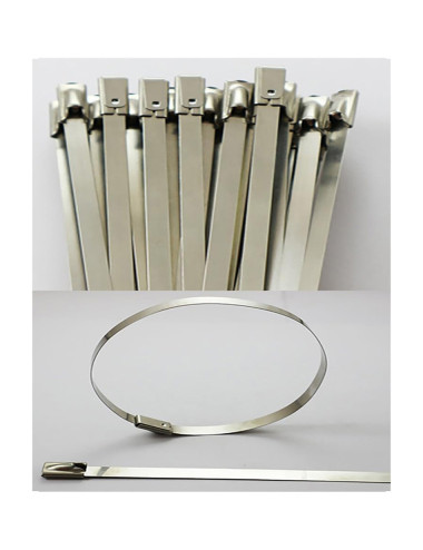 JAS STAINLESS STEEL CABLE TIE W/O COATED 4.6 X 350 MM 50PCS