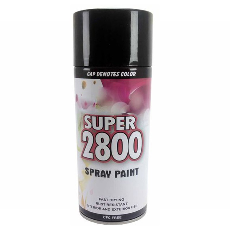 SUPER 2800 NORMAL SPRAY PAINTS 50 BLACK 220 GR 1X12\