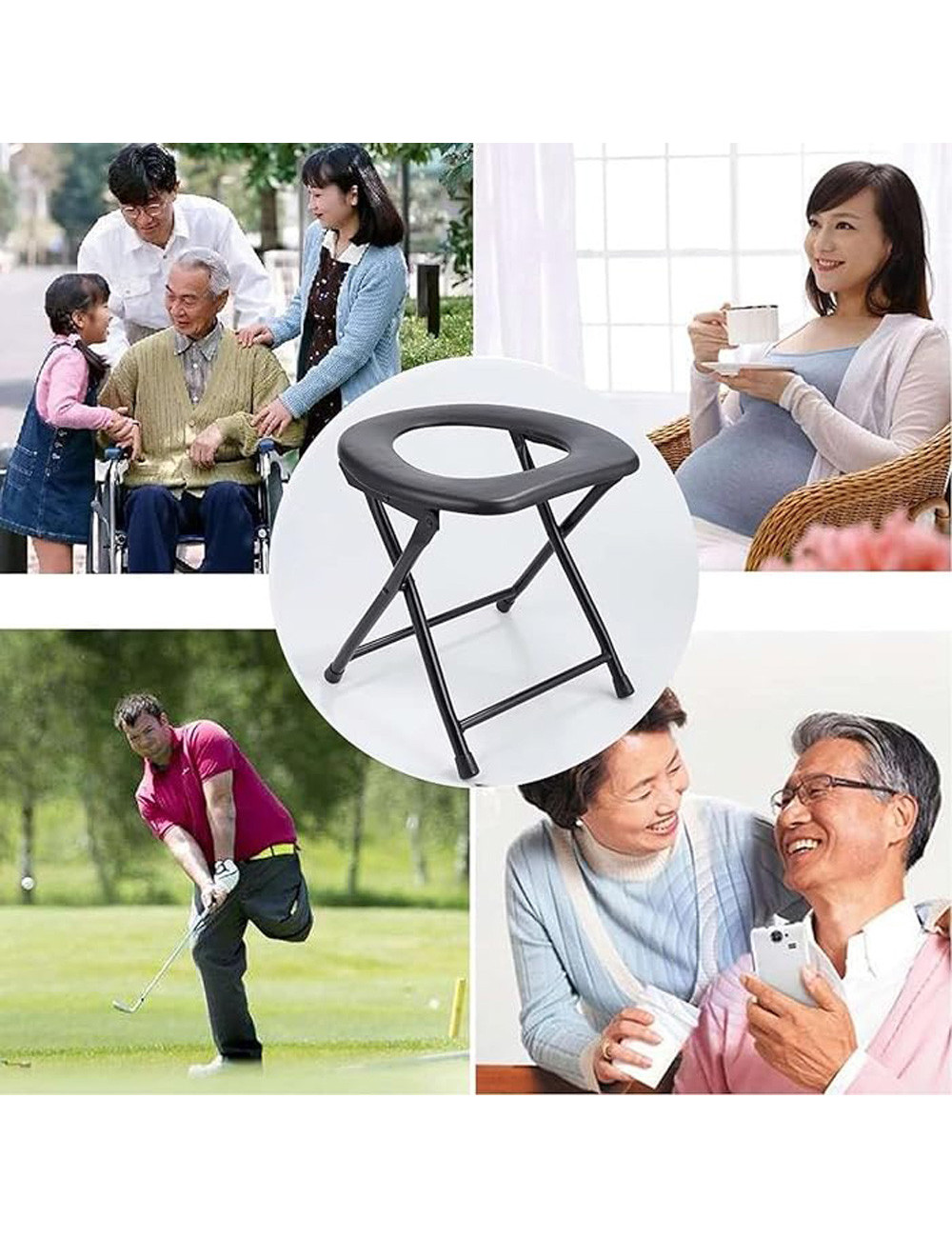BS-06 PORTABLE MOBILE TOILET BATHROOM STOOL