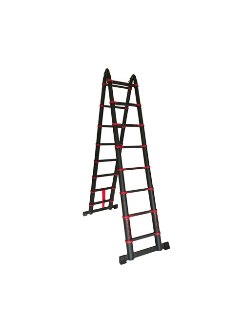 ALUMINIUM TELESCOPIC EXTENSION LADDER 8+8 2.5 -5 MTR