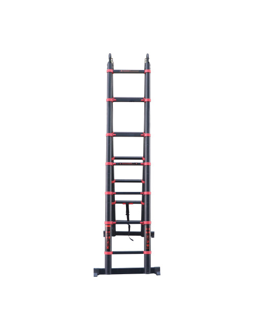 ALUMINIUM TELESCOPIC EXTENSION LADDER 8+8 2.5 -5 MTR