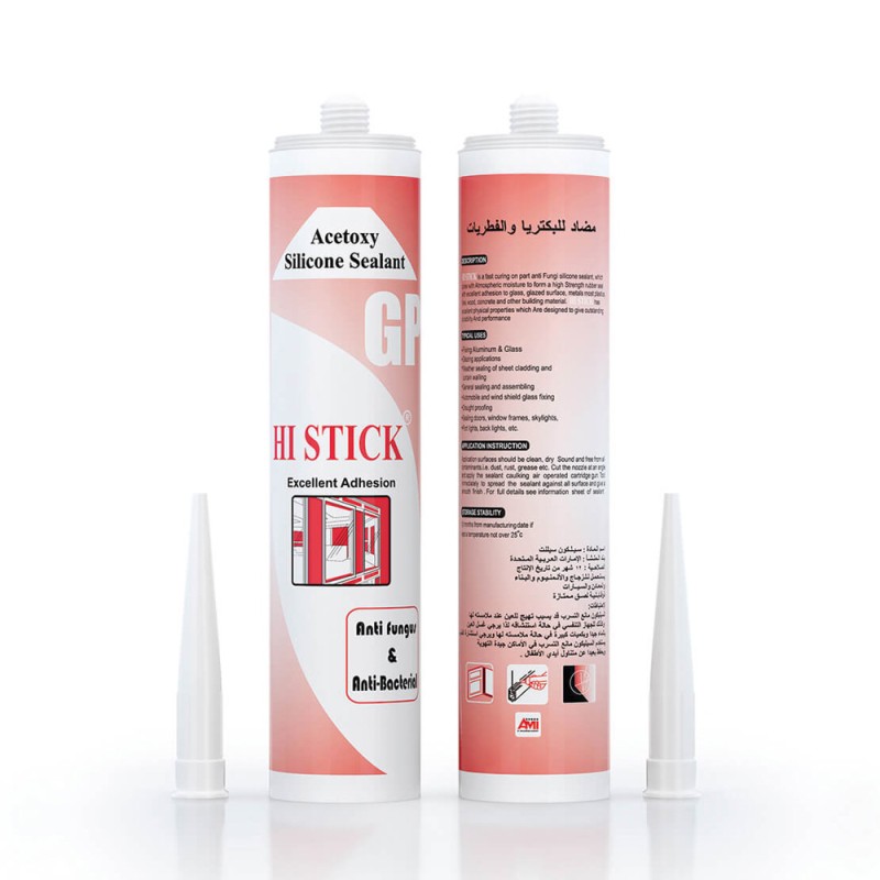 DOLPHIN HI STICK RED ACETOXY SILICONE SEALANT WHT 245G,1X24