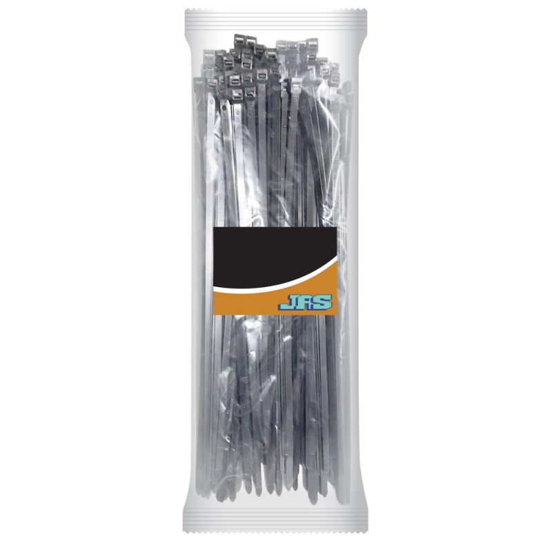JAS NYLON CABLE TIE BLACK 3.6 X 250 MM 50PCS