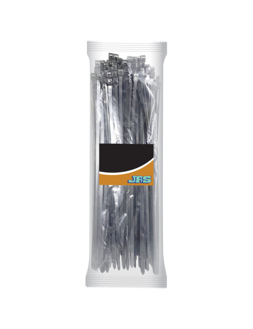 JAS NYLON CABLE TIE BLACK 3.6 X 300 MM 50PCS