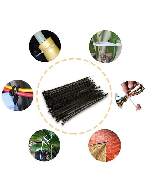 JAS NYLON CABLE TIE BLACK 4.8 X 250 MM 50PCS