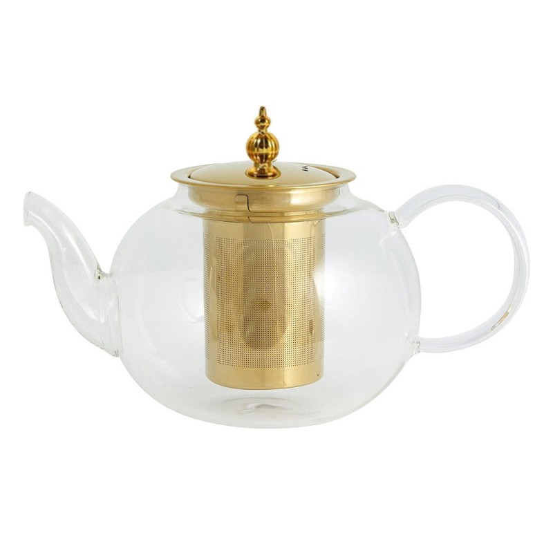 Glass Teapot-1000Ml - Golden