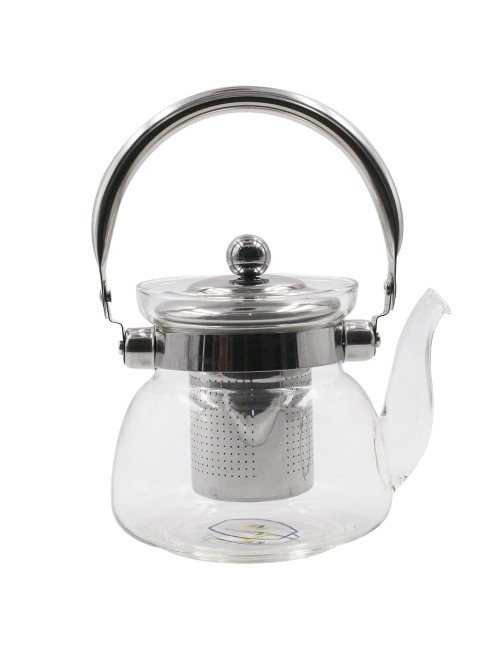 Glass Teapot-800Ml - Steel Handle