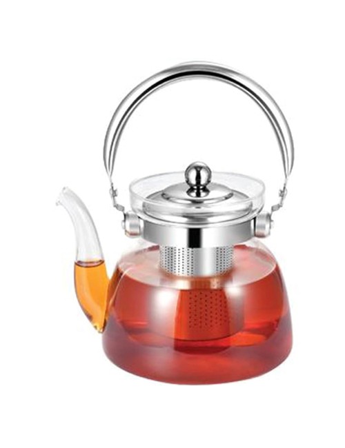 Glass Teapot-1100Ml - Steel Handle
