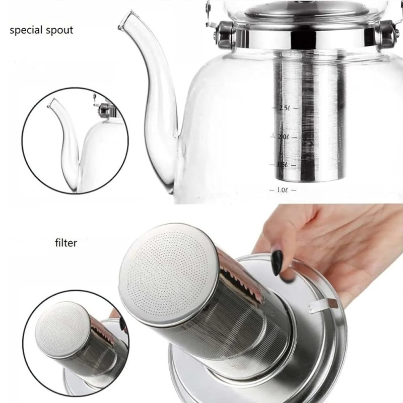 ابريق شاي زجاج-1100ML