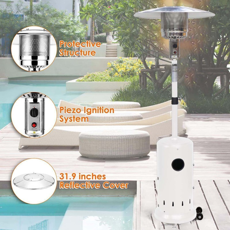 AT-PT04 ADJUSTABLE GAS HEATER WHITE