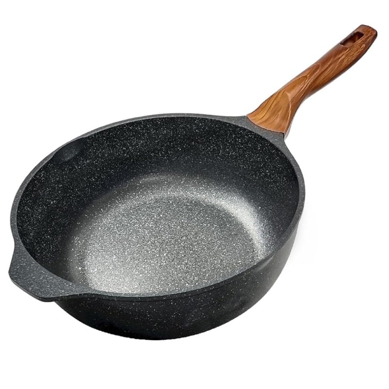 LARGE FRYING PAN WITH BLACK LID