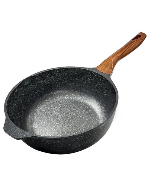 LARGE FRYING PAN WITH BLACK LID