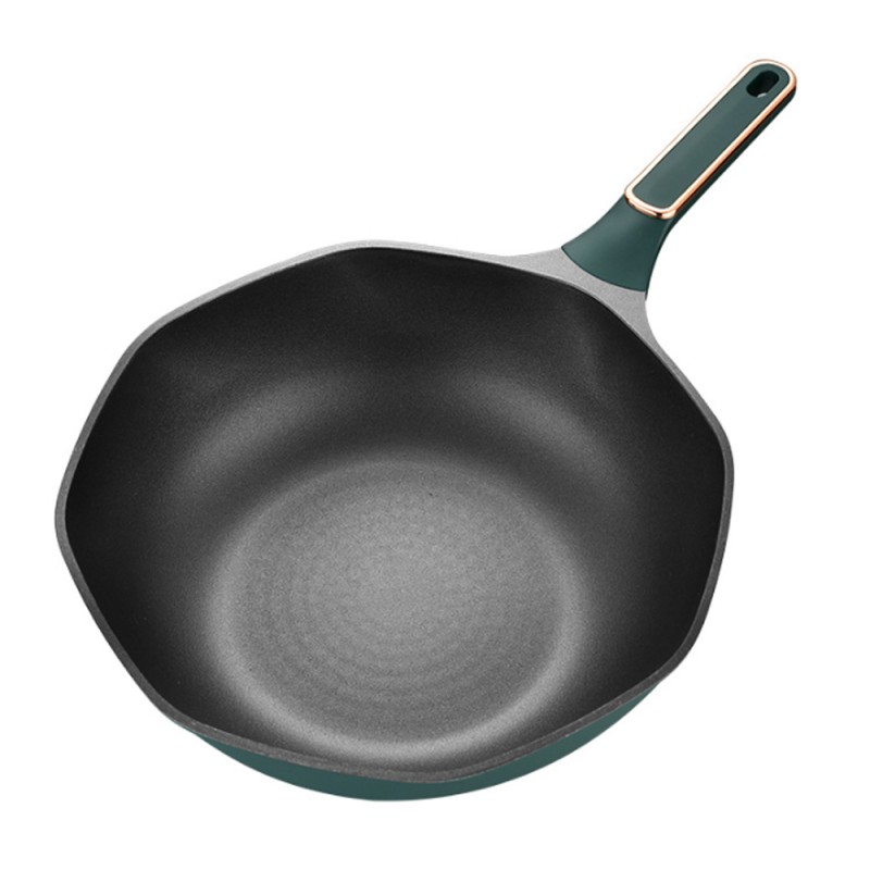GREEN FRYING PAN WITH LID