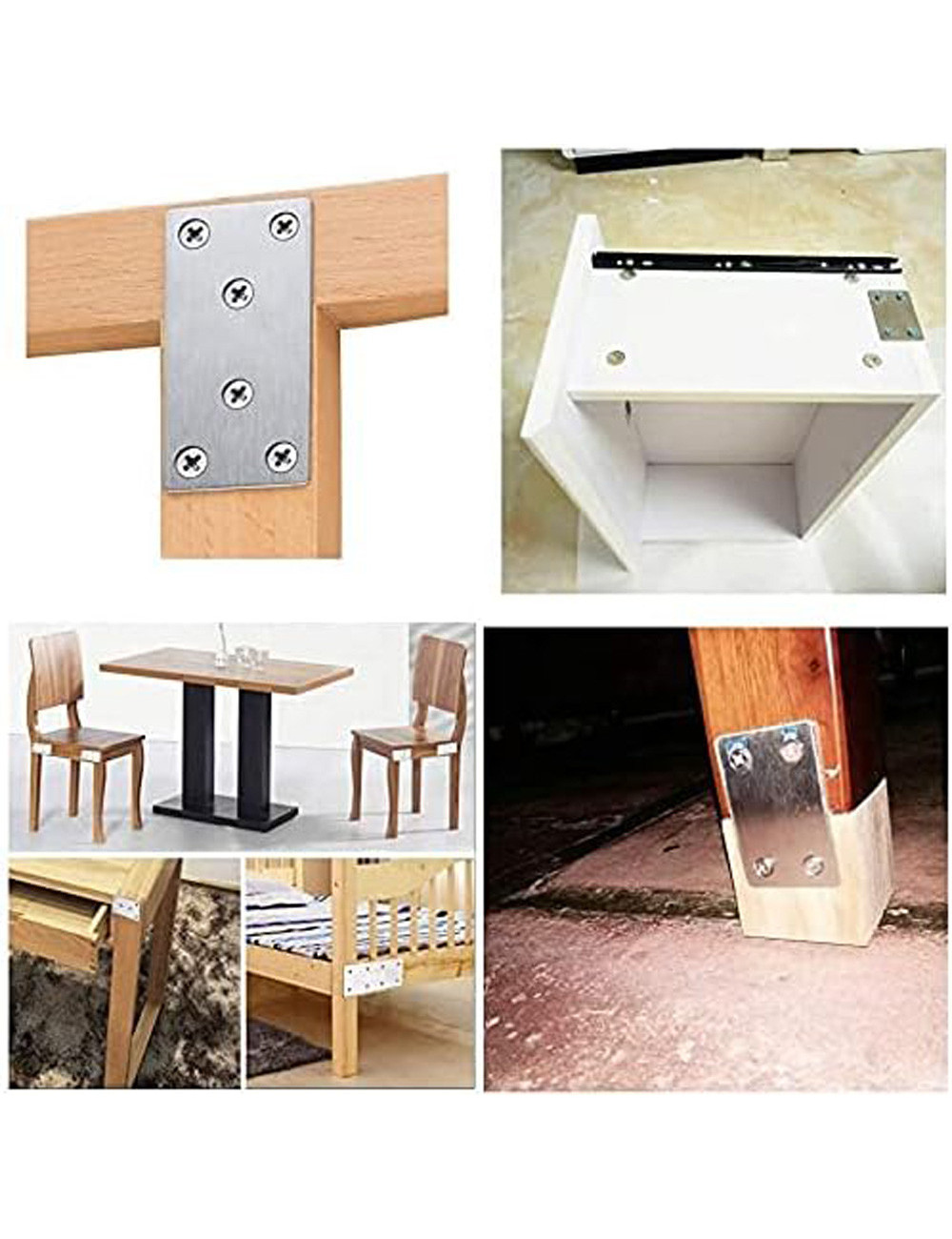JM006 DOUBLE HOLE FLAT BRACE CORNER 90x40*2.5MM