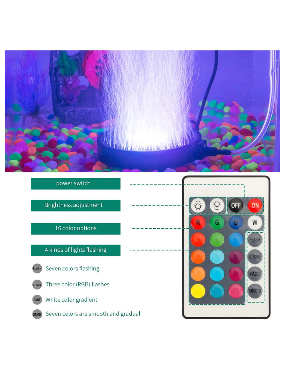 IZ-RGB-12W لمبة استيل ملون ضد الماء