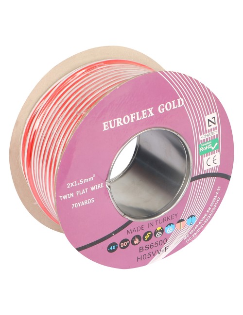 SPEAKER WIRE BLACK AND RED 90MTR
