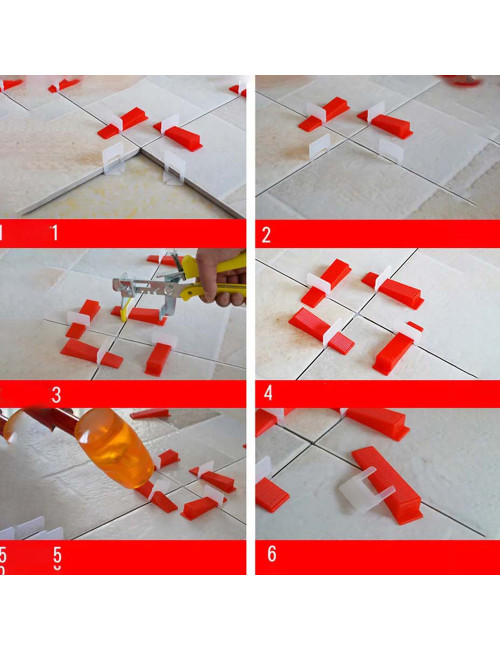 TILE LEVELING SYSTEM CLIPS 1.5MM 100PCS/BAG